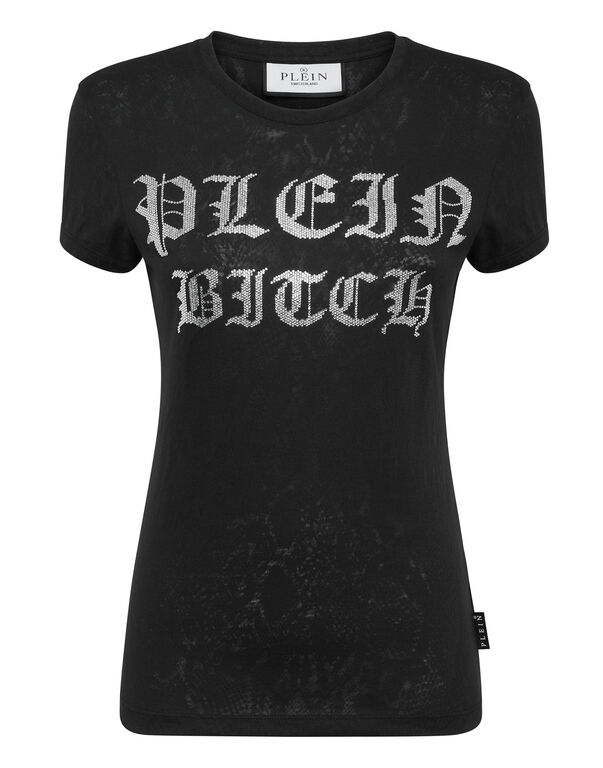 Burn Out T-Shirt Sexy Pure with Crystals Gothic Plein