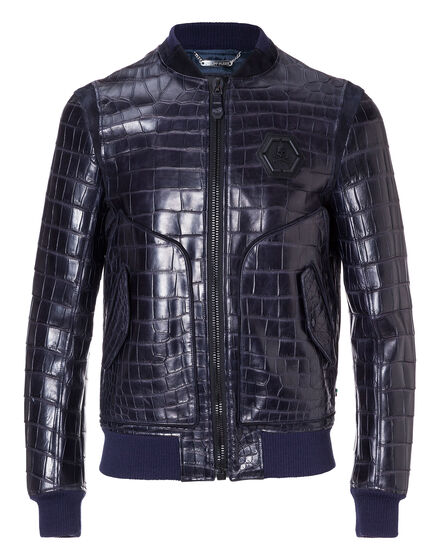 Leather Bomber Tiger face