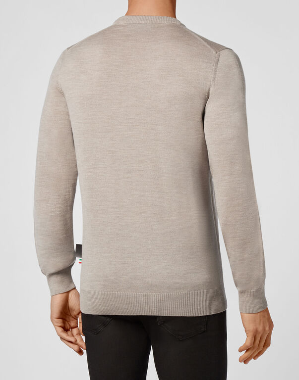 Wool Pullover Round Neck LS Istitutional