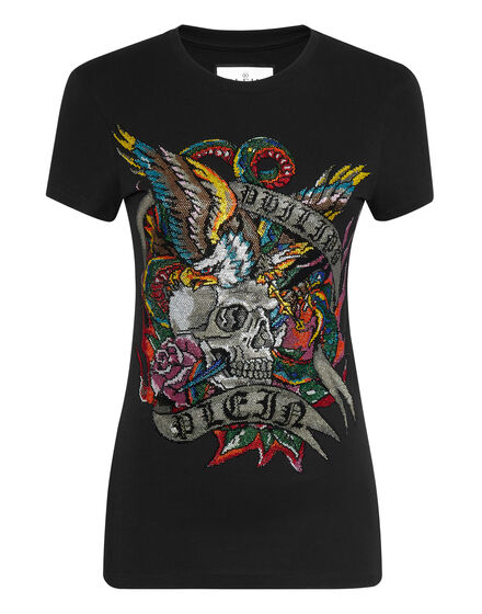 T-shirt Roundneck SS with Crystals Tattoo