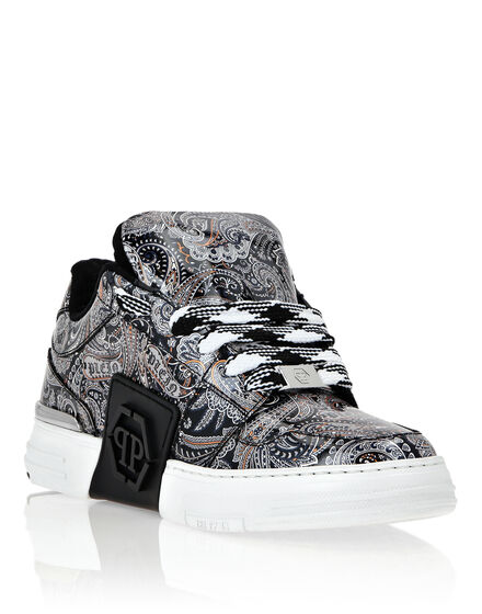 Super Street Patent Leather Lo-Top Sneakers Paisley