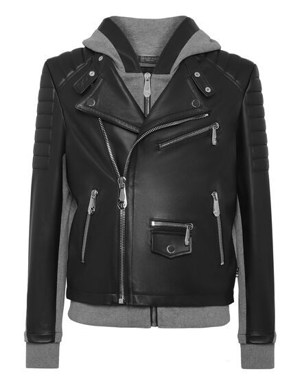 Leather Biker Jacket Jersey Details