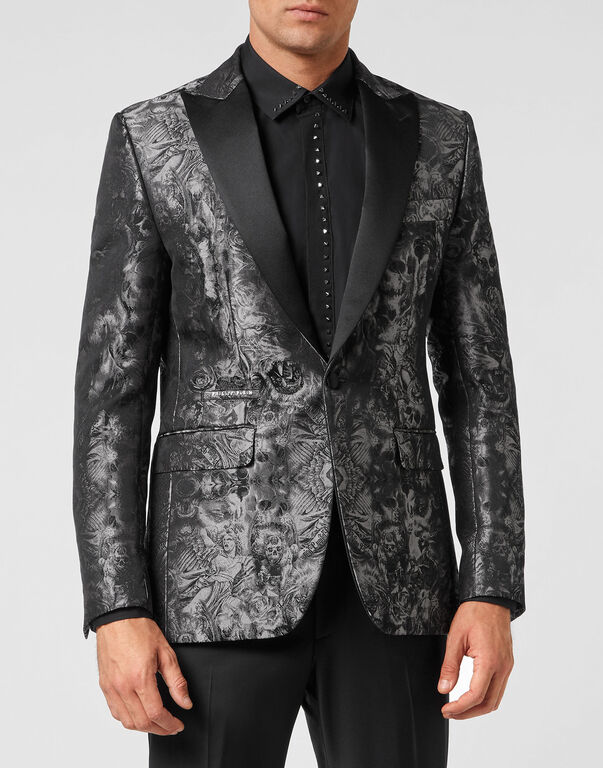 Jacquard Blazer Lord fit Gothic Plein with Crystals