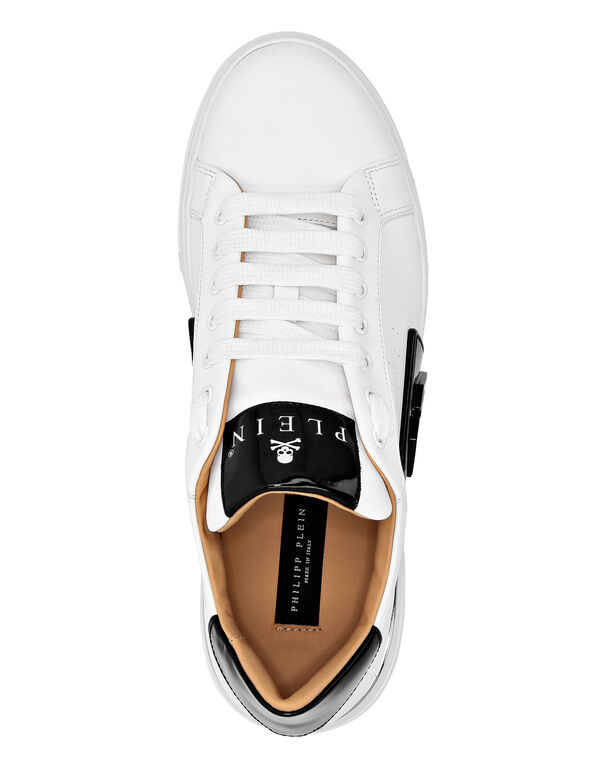 Mix Leather Lo-Top Sneakers Hexagon