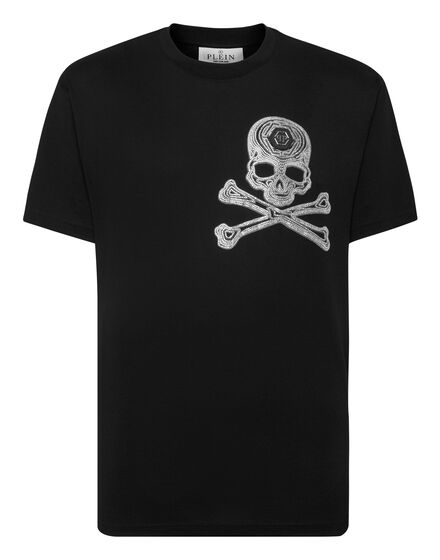 T-shirt Round Neck SS with Crystals Skull&Bones