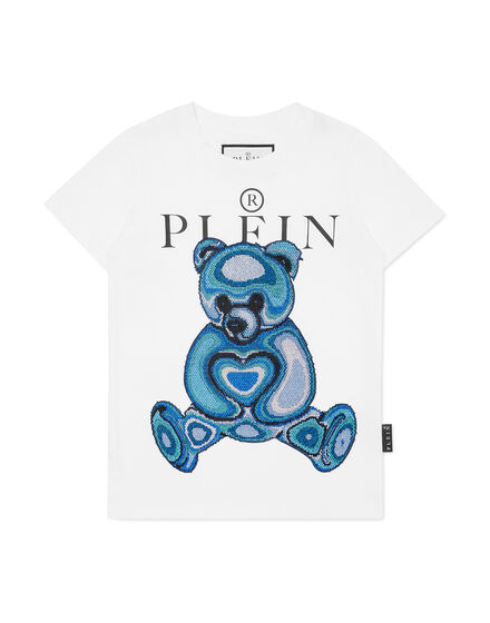 T-shirt Round Neck SS with Crystals Teddy Bear