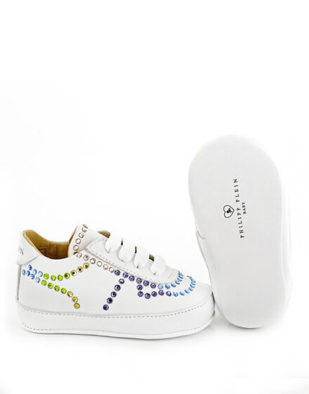 NEWBORN SNEAKERS LACE MULTICOLOR CRYSTAL Crystal
