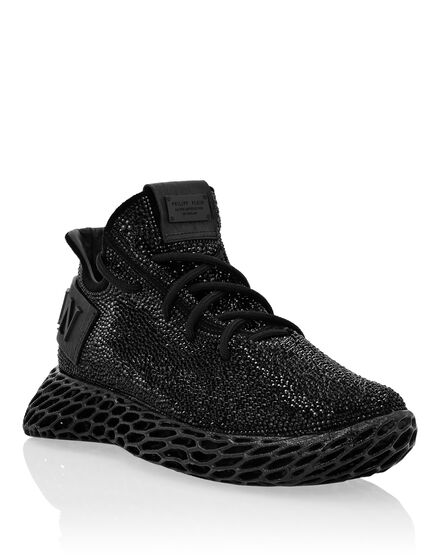 RUNNER SNEAKERS $KELETON SUEDE WITH STRASS