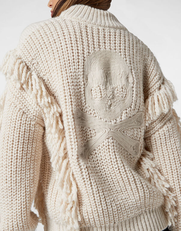 Wool Blend Sweater Oversize Skull