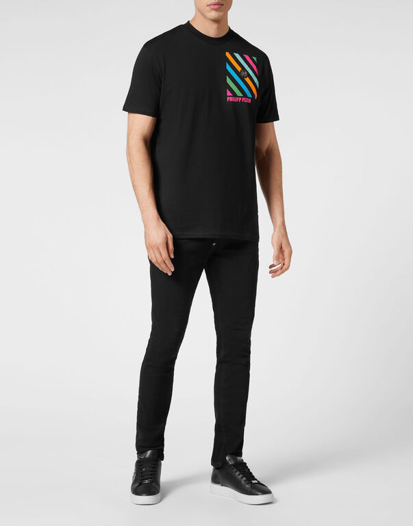 T-shirt Round Neck SS Rainbow Stripes