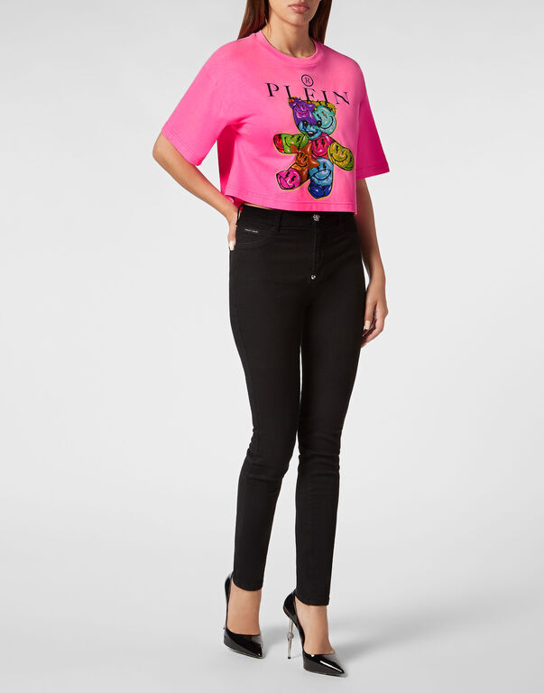 Cropped T-Shirt Round Neck Smile