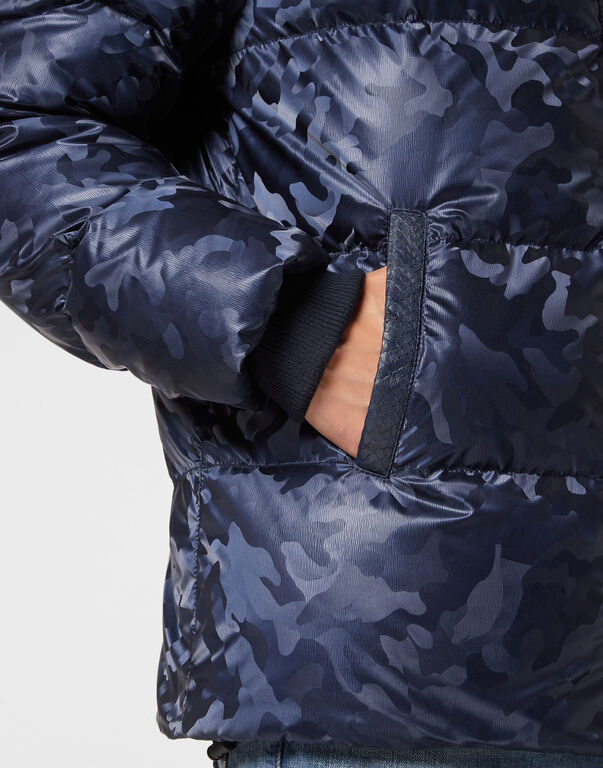 Down Jacket With Python Inserts