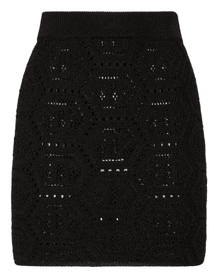 Knit Mini Skirt Monogram