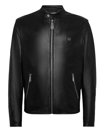 Basic Leather Moto Jacket