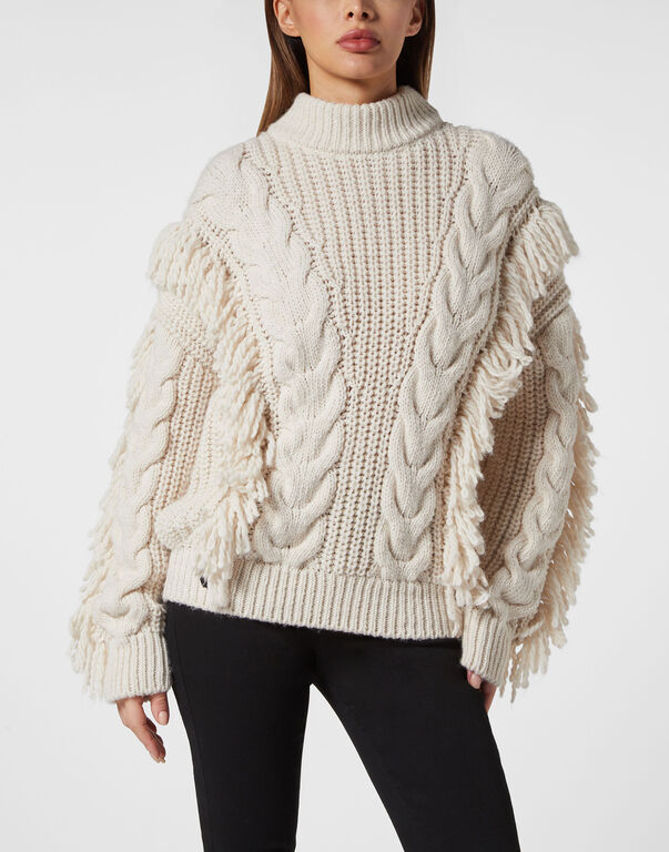 Wool Blend Sweater Oversize Skull