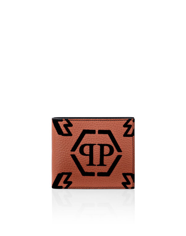 Leather French wallet Monogram