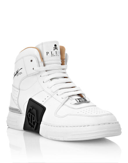 Leather Hi-Top Sneakers Phantom kick$