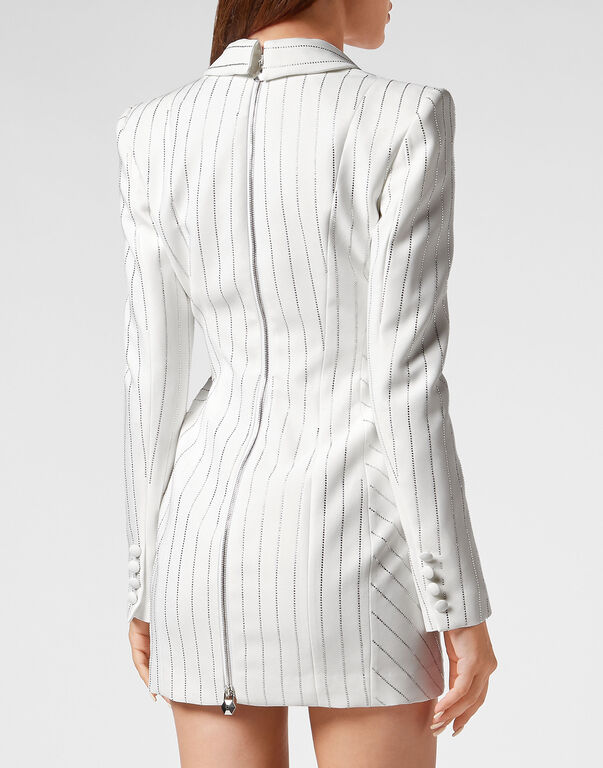 Cady Superfitted Dress Crystal Pinstripe