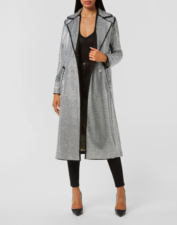 Coat Long with Crystals