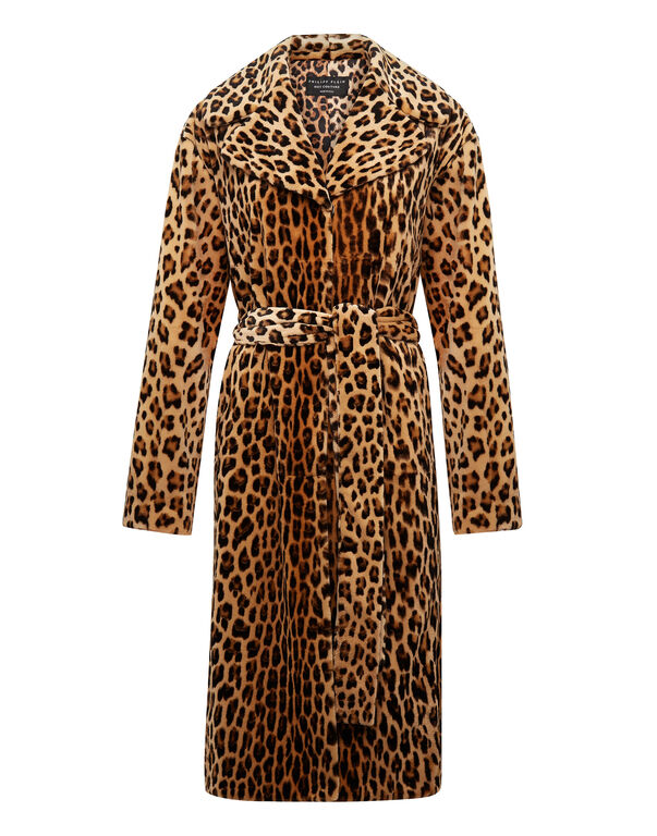 Leopard Intarsia Mink Coat