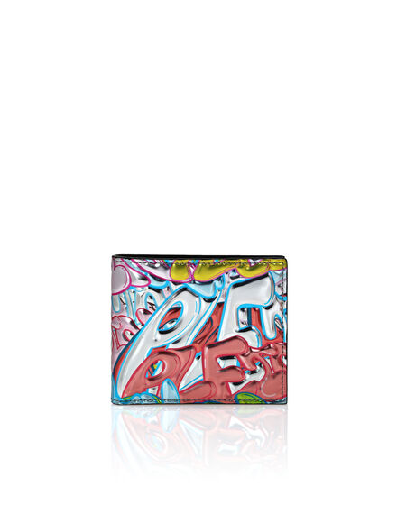 Mirror Leather French Wallet Bombing Graffiti