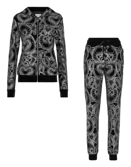 Jogging Tracksuit: Hoodie/Trousers with crystals Teddy Bear