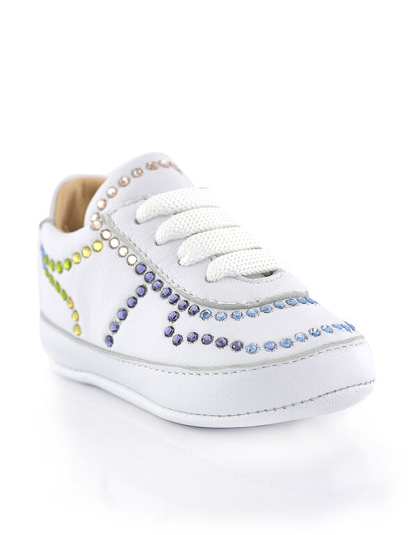 NEWBORN SNEAKERS LACE MULTICOLOR CRYSTAL Crystal