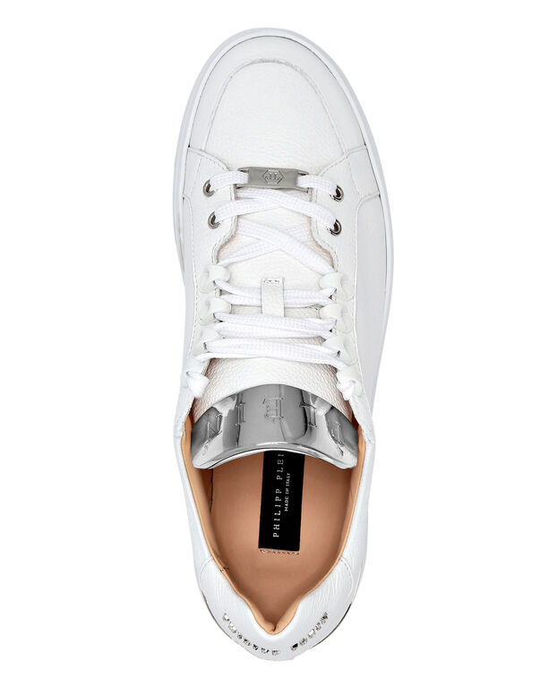 Leather Lo-Top Sneakers Silver $urfer TM