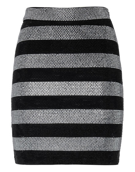 Short Skirt Stripes with Crystals
