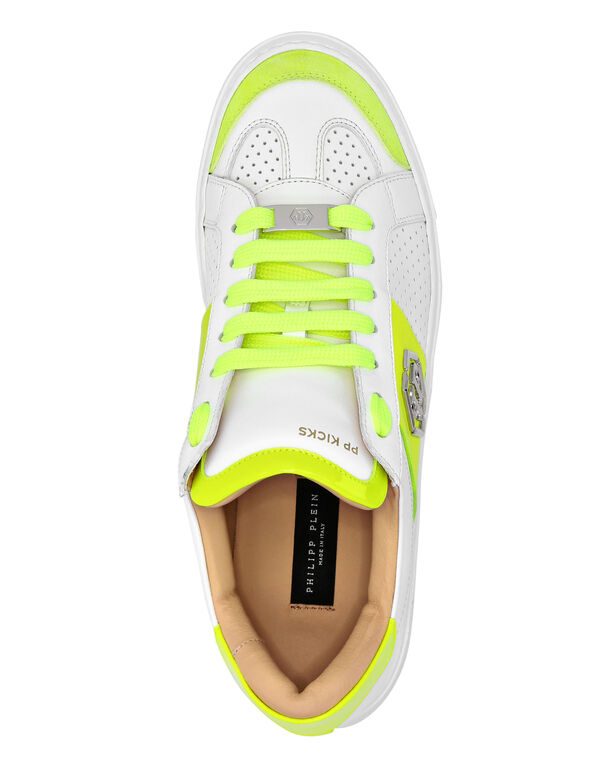 Mix Leather Lo-Top Sneakers