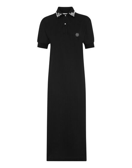 Long Polo T-shirt Dress Gothic Plein