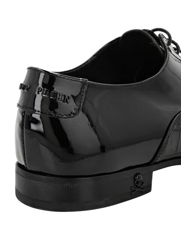 Patent Leather & Croco Effect Derby
