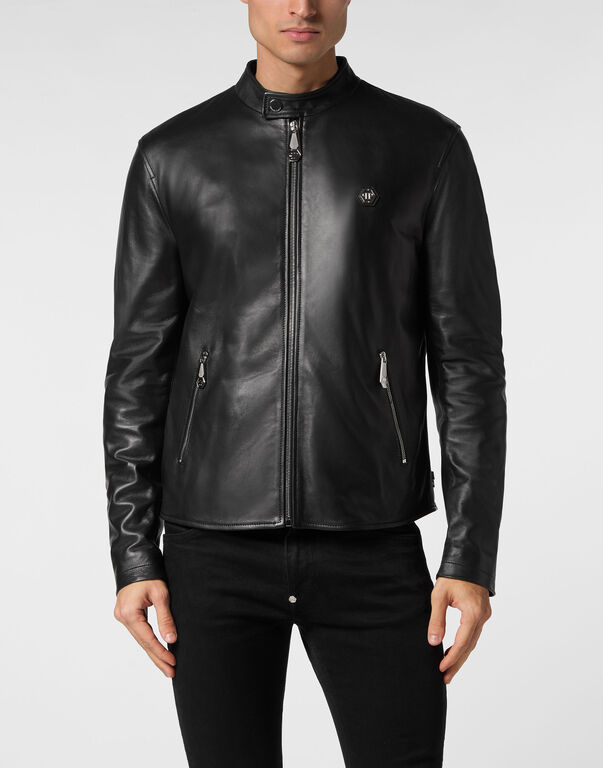 Basic Leather Moto Jacket