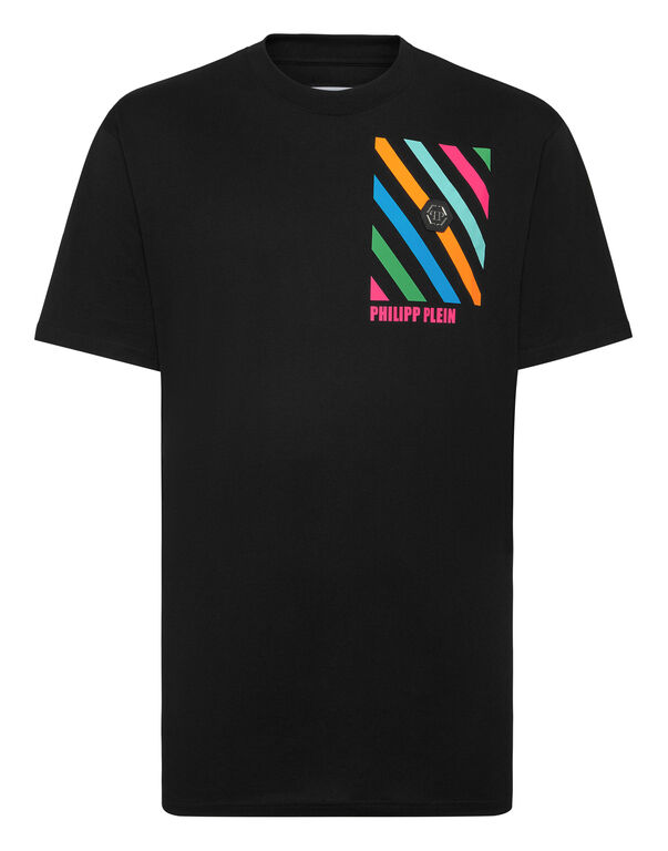 T-shirt Round Neck SS Rainbow Stripes