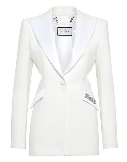 Envers Satin Cutting Fitted Blazer