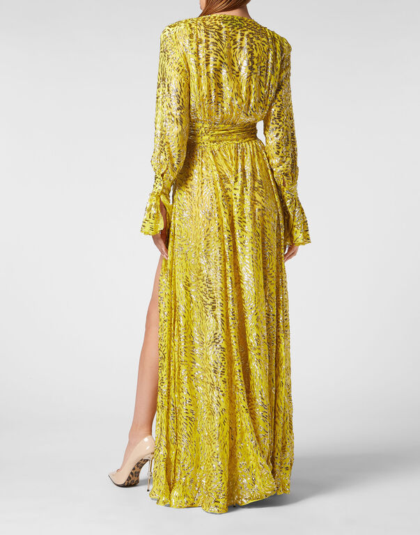 Gold Lurex Long Dress