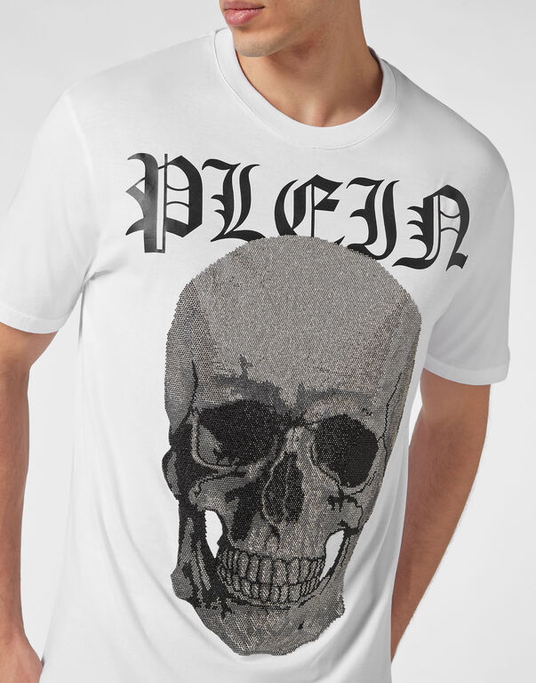 T-shirt Round Neck SS with Crystals Skull