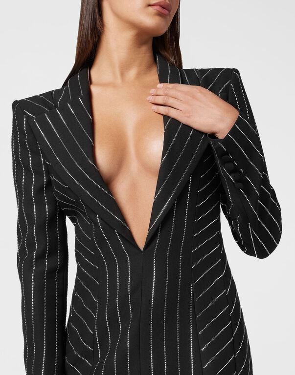 Cady Superfitted Dress Crystal Pinstripe