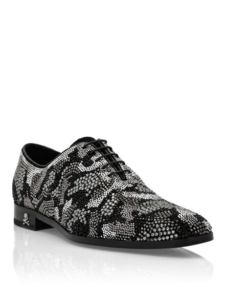 Strass Lace Up Shoes Camouflage