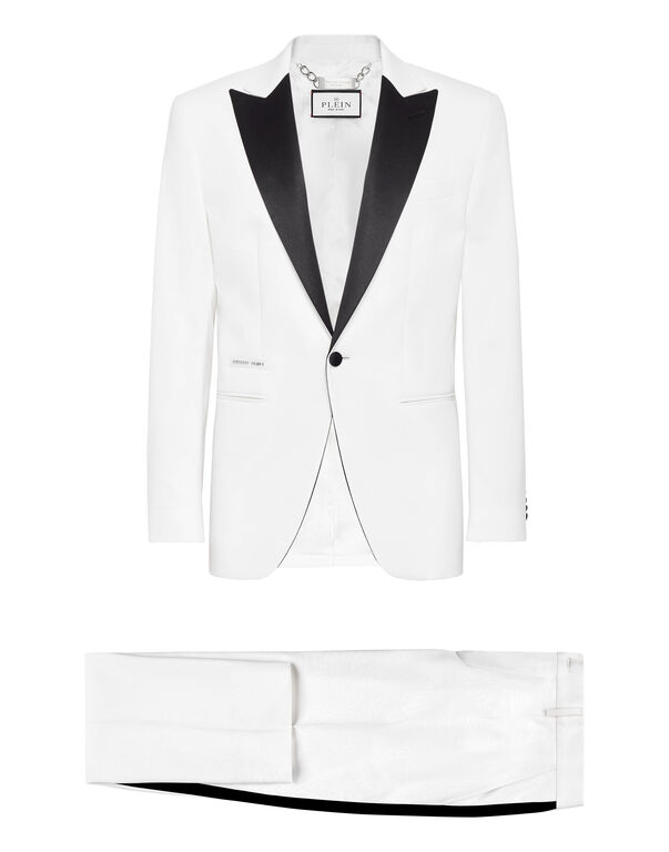Wool & Satin Suit 2 pcs: Blazer / Trousers
