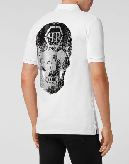 Polo shirt SS Skull with Crystals