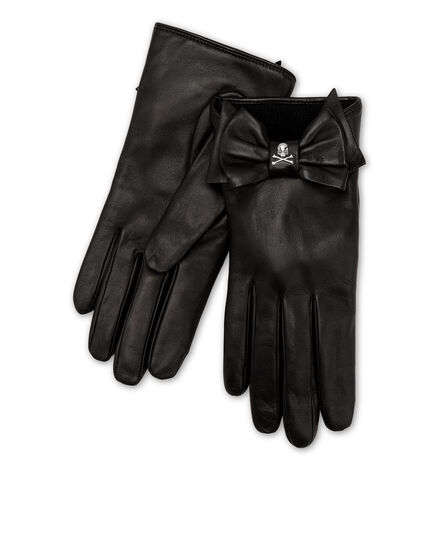 Leather Mid-Gloves Skull&Bones