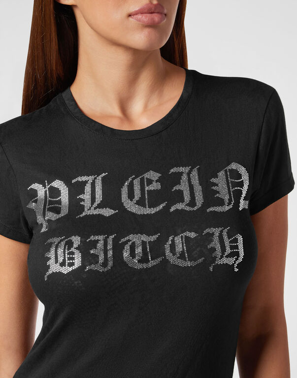 Burn Out T-Shirt Sexy Pure with Crystals Gothic Plein