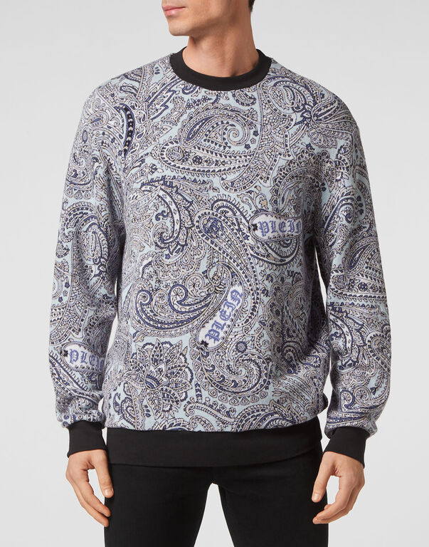 Cotton Knit Pullover LS Paisley