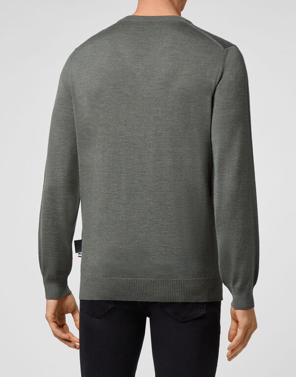 Wool Pullover V-Neck LS Istitutional