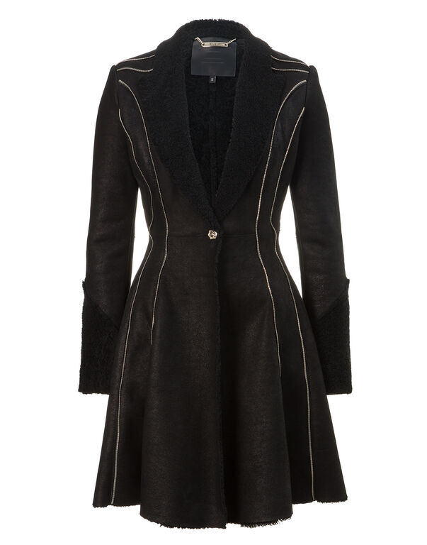 leather coat "wintery"