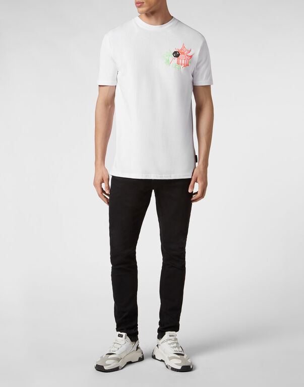 Embroidered T-shirt Round Neck SS