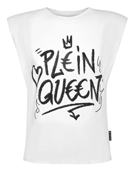 Sleeveless T-Shirt Sexy Pure with Crystals