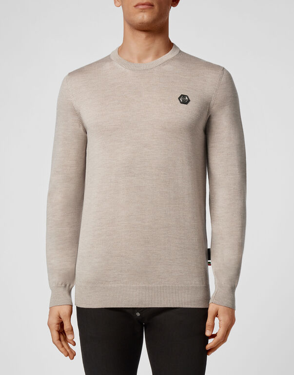 Wool Pullover Round Neck LS Istitutional