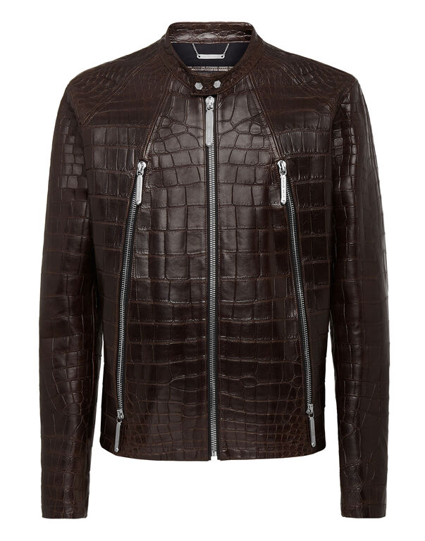 Leather Moto Jacket "Philipp cocco"